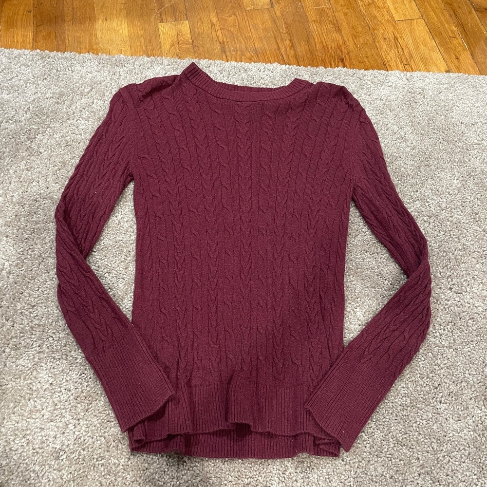 Maroon a new day knit sweater